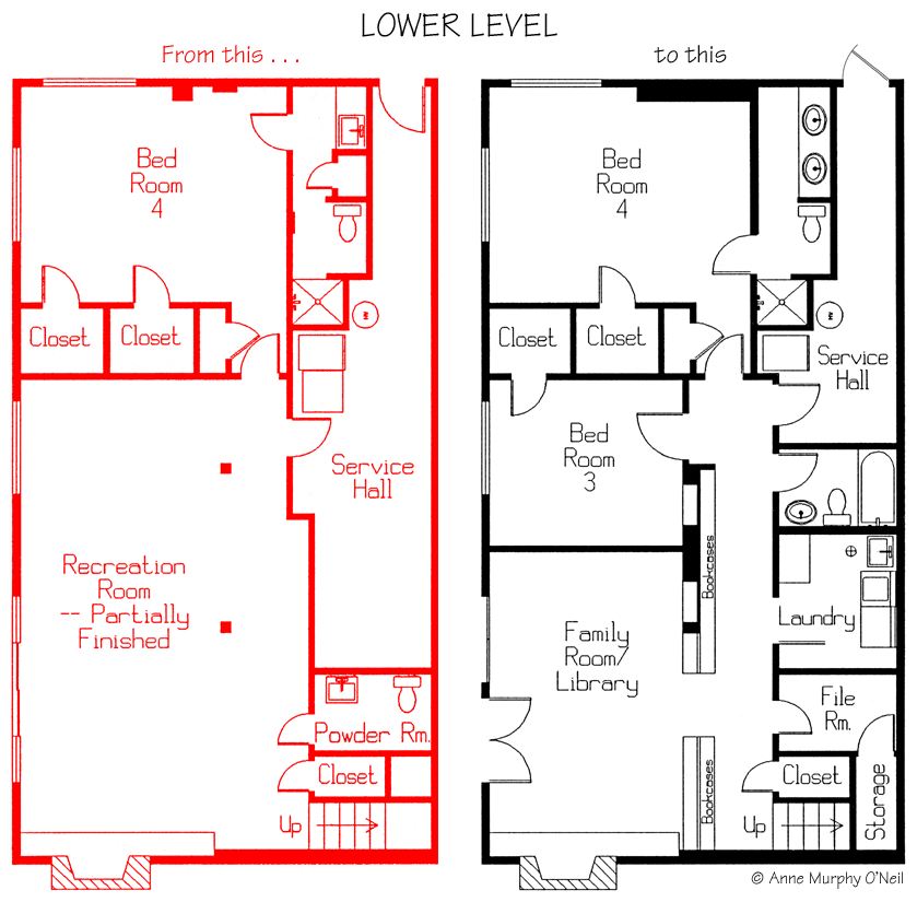 House plan -- lower level